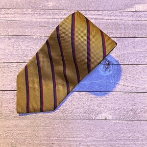 Brooks Brothers Gold tie with Red/Blue stripes